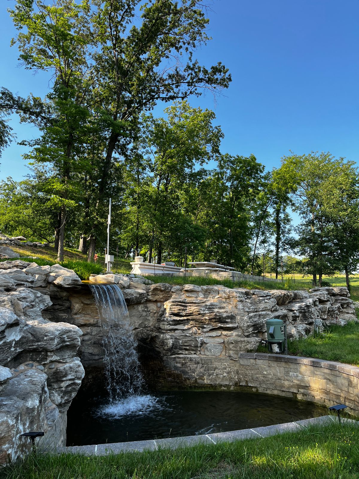 Koi pond next to hole 9.