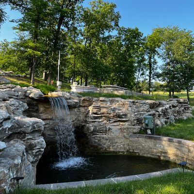 Koi pond next to hole 9.
