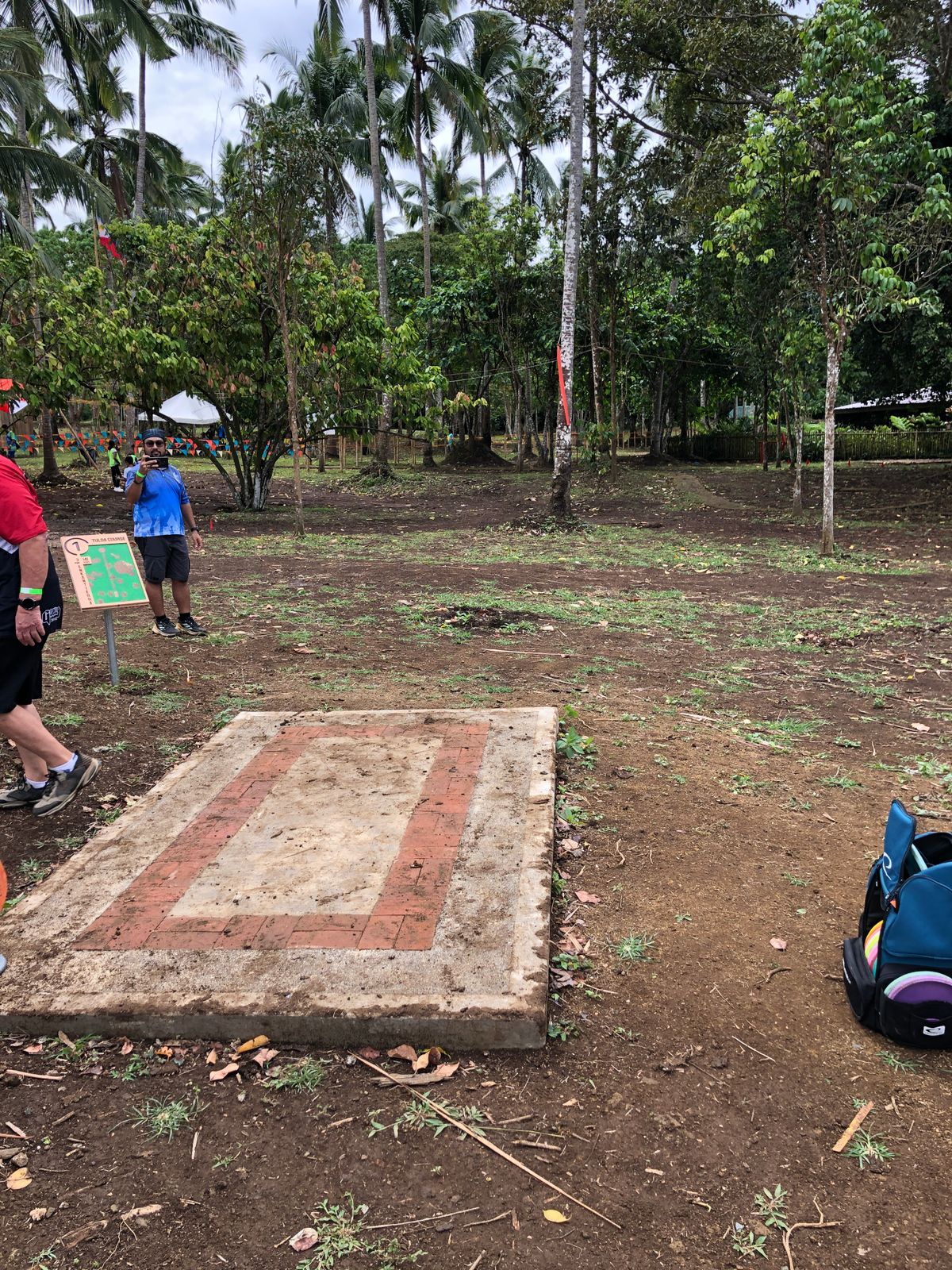 Hole 1 tee pad.