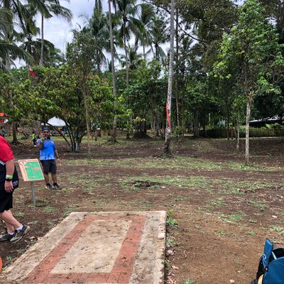 Hole 1 tee pad.