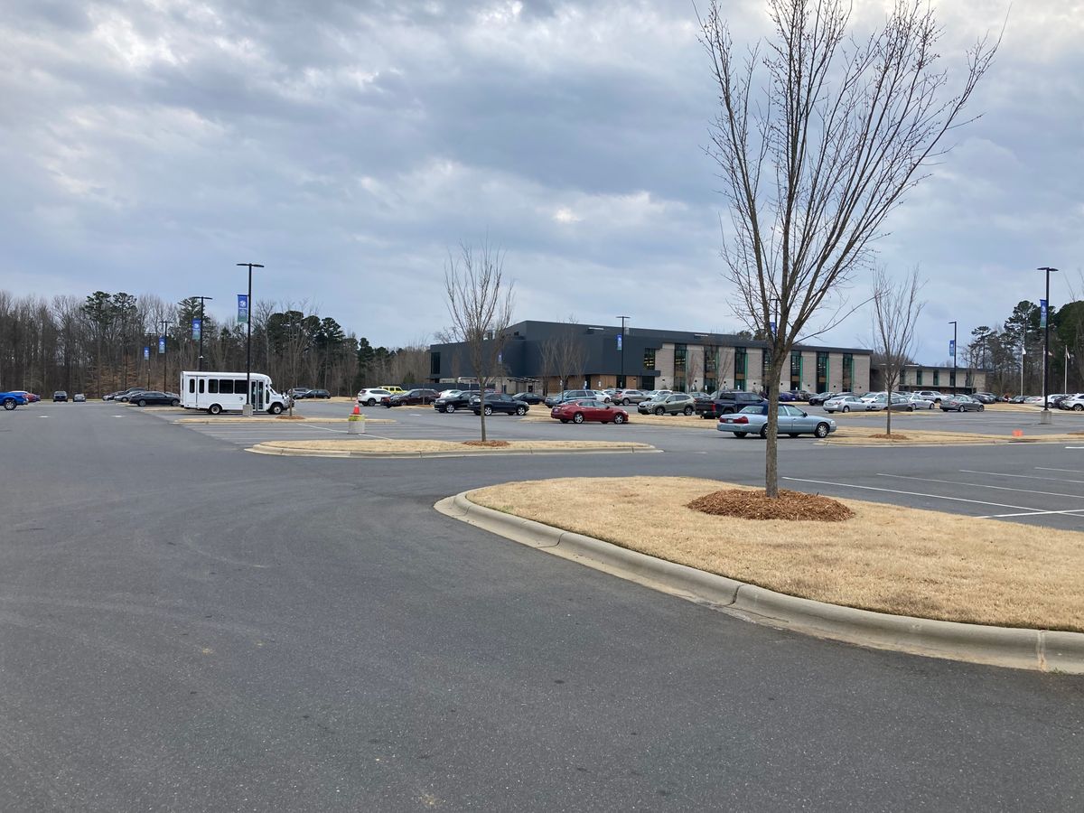 After hole 18, back to the parking lot/ rec center