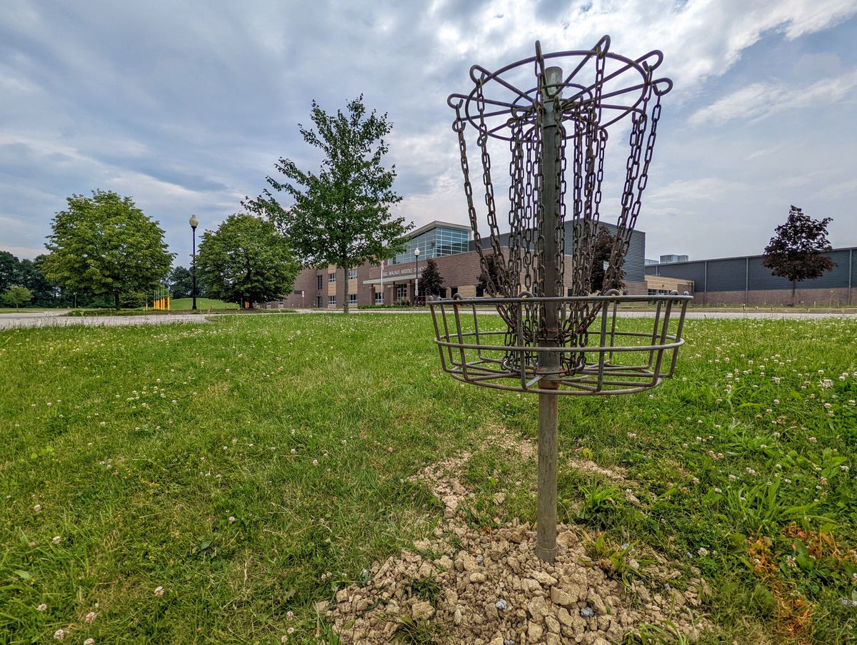 Hole 17's basket.