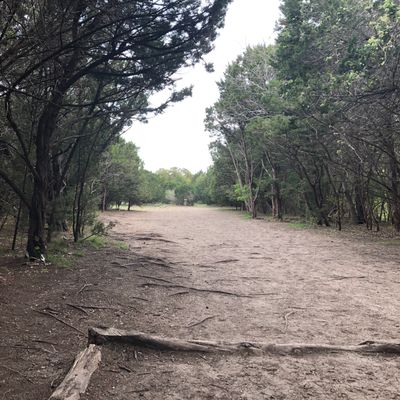 Down the pipe, fairly wide. Fairway allows for plenty of forward play.