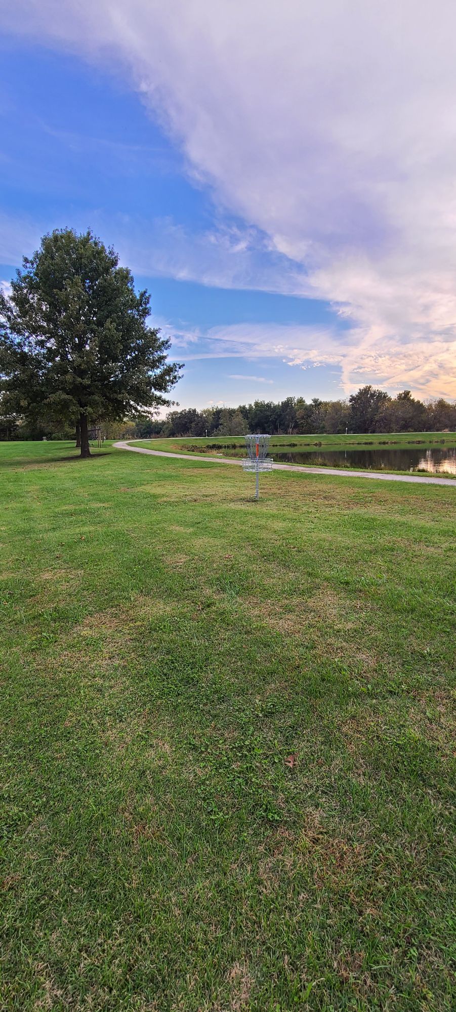 Looking back to teepad on hole 9.
