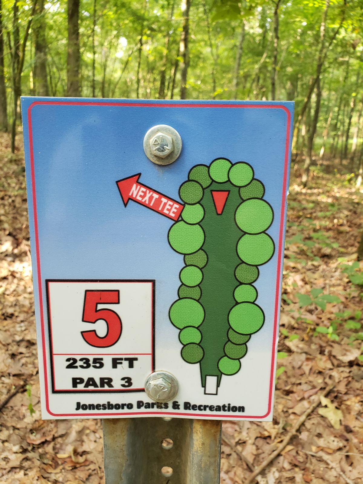 #5 Red Tee Sign