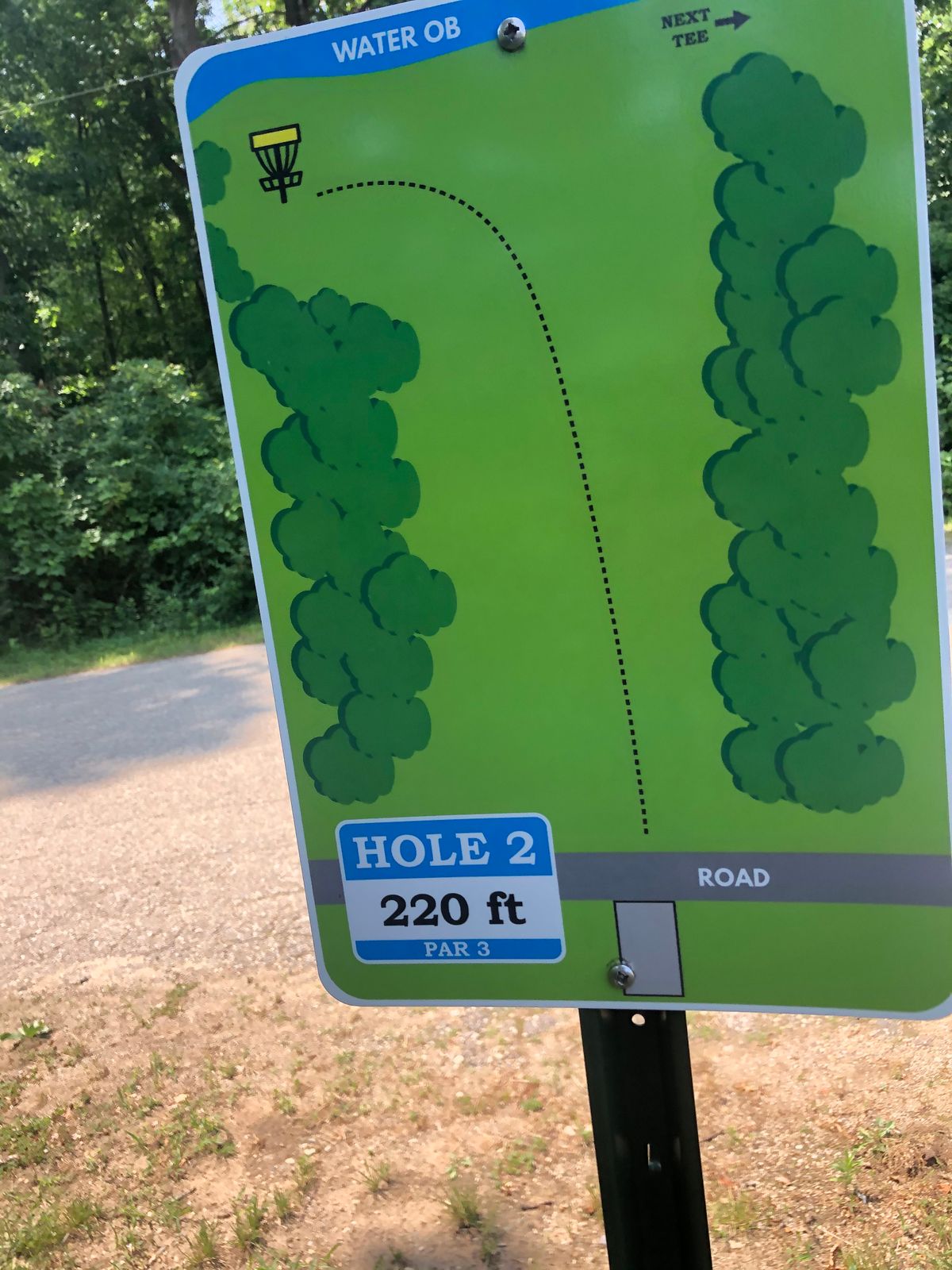 Hole 2 sign