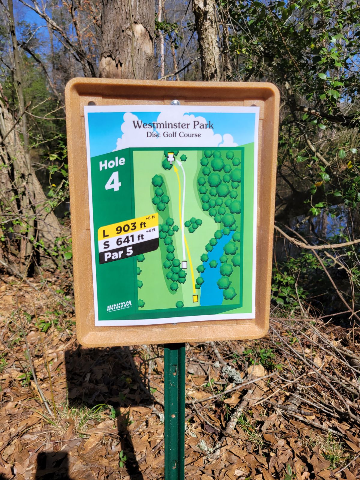 This is where things get wild. This hole now plays to the old #5 basket.