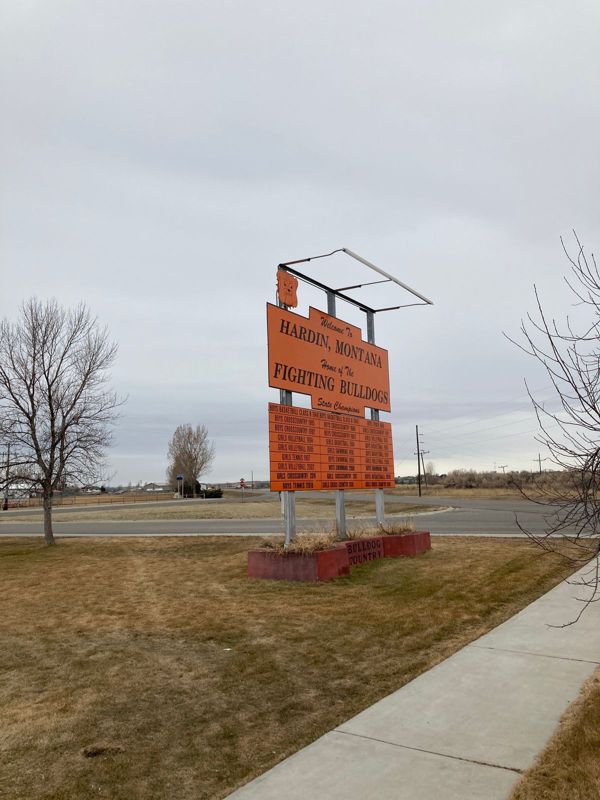 Community center sign