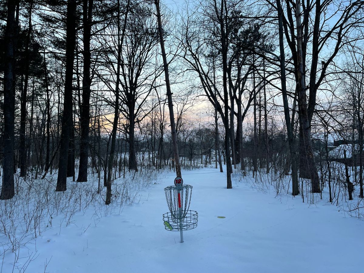 A few holes to finish before dark.