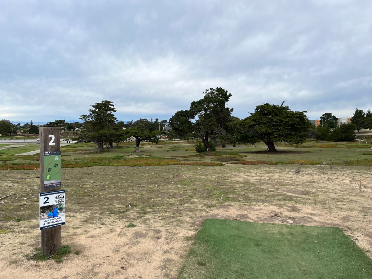 Hole 2's tee pad.