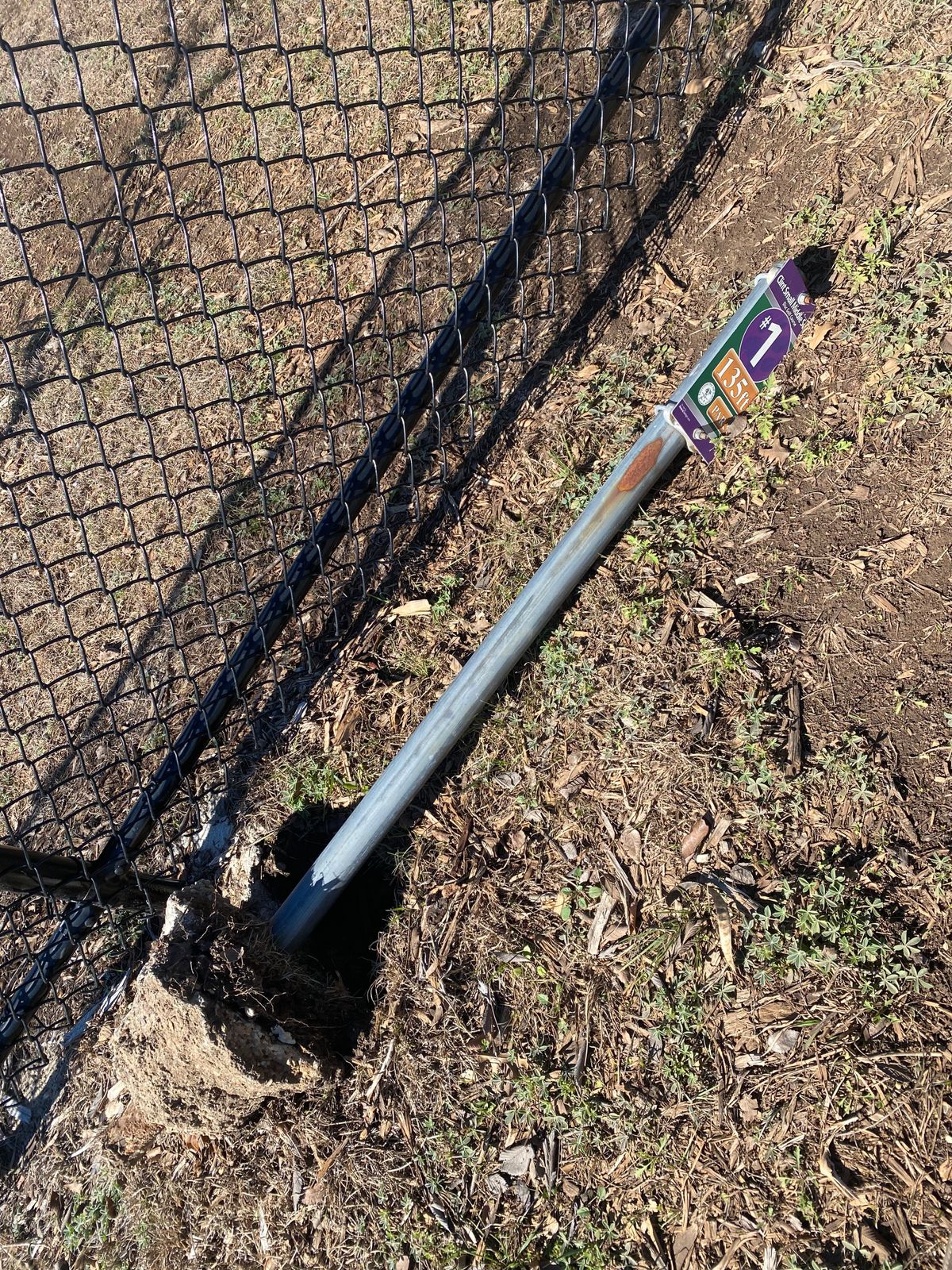 Hole 1 tee marker. Hole still playable.