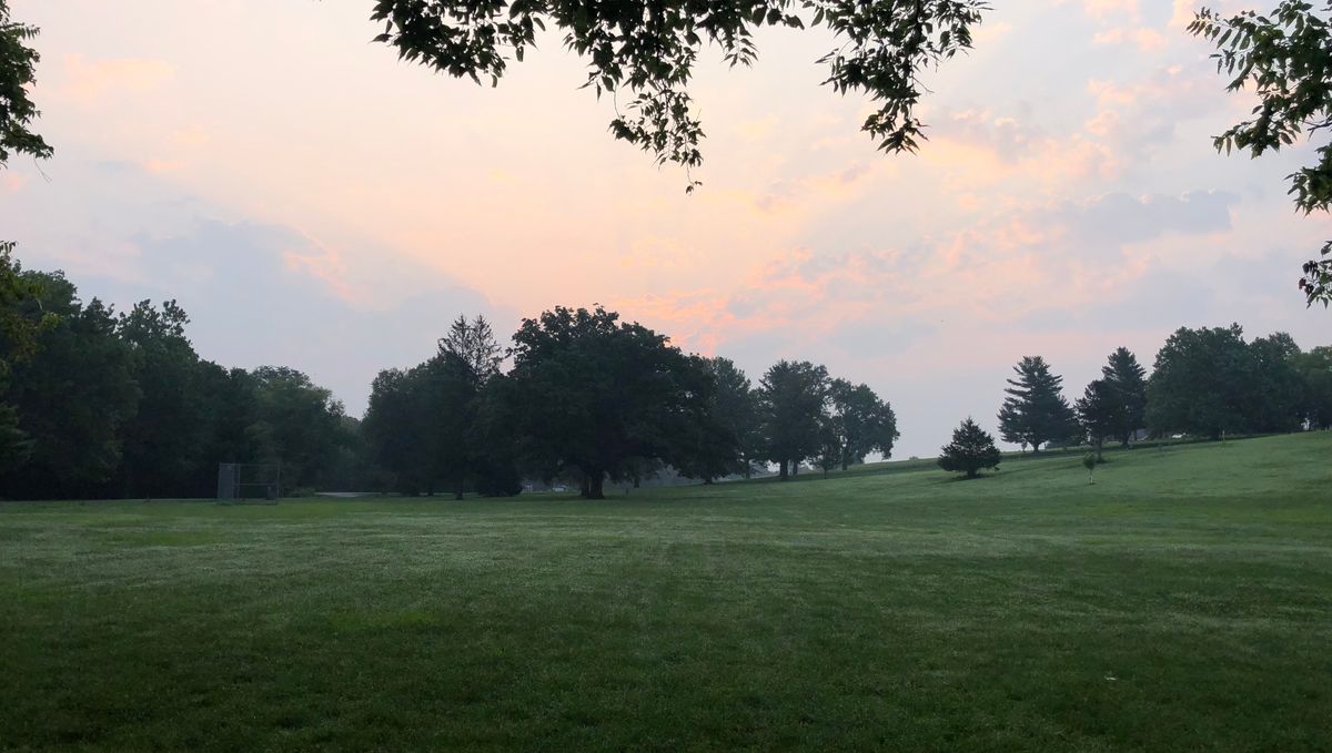 6:30am and an empty park. Fall has begun even though the days are hot and humid