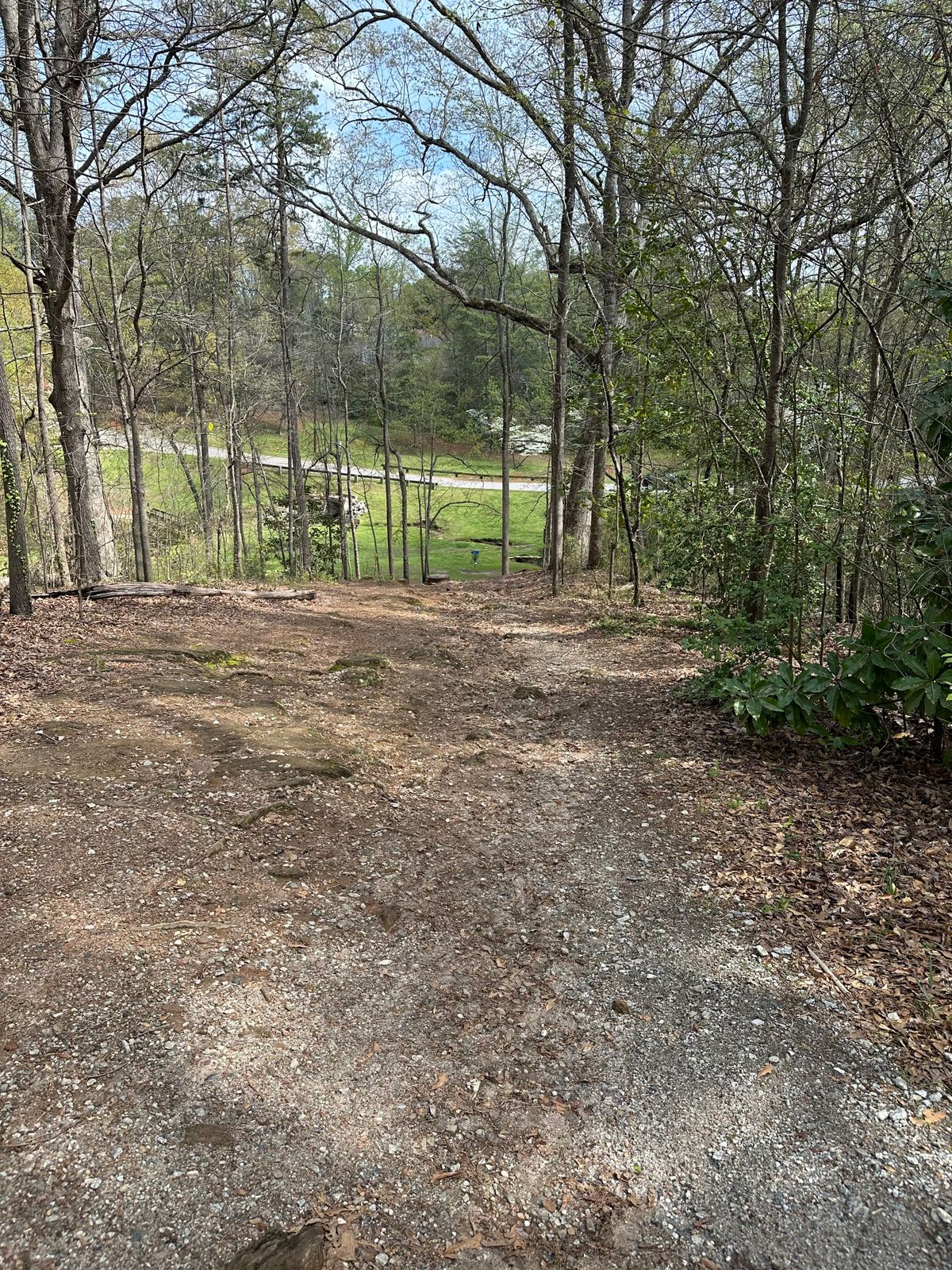 Hole 17 from tee pad March 2023