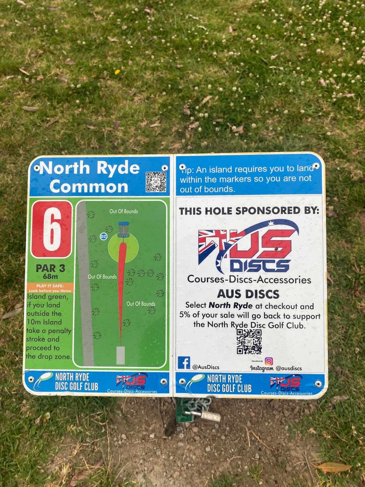 Hole 6 Tee Sign