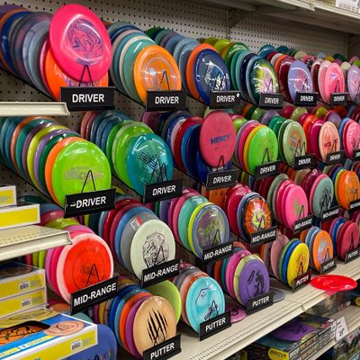 Pretty good selection mostly Innova and Discraft