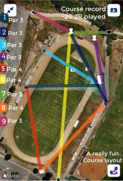 This is a really fun course layout that you can play. You can either play one round or two.