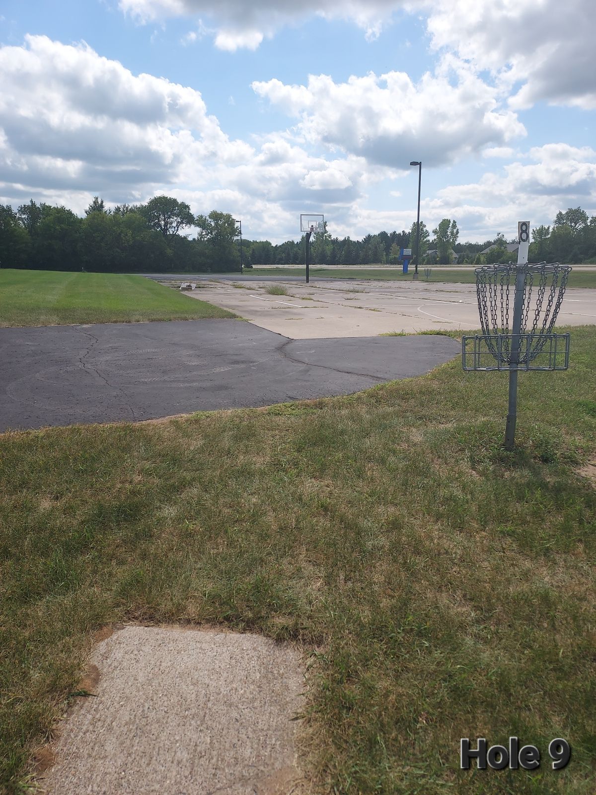 Hole 9 from the tee pad