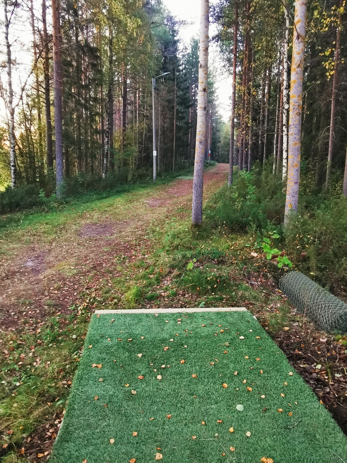 Utkast hål 2, forehand eller backhand linje?