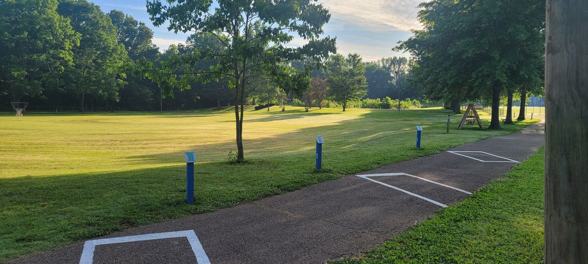 View of Hole 1, 4, and 9 tees.