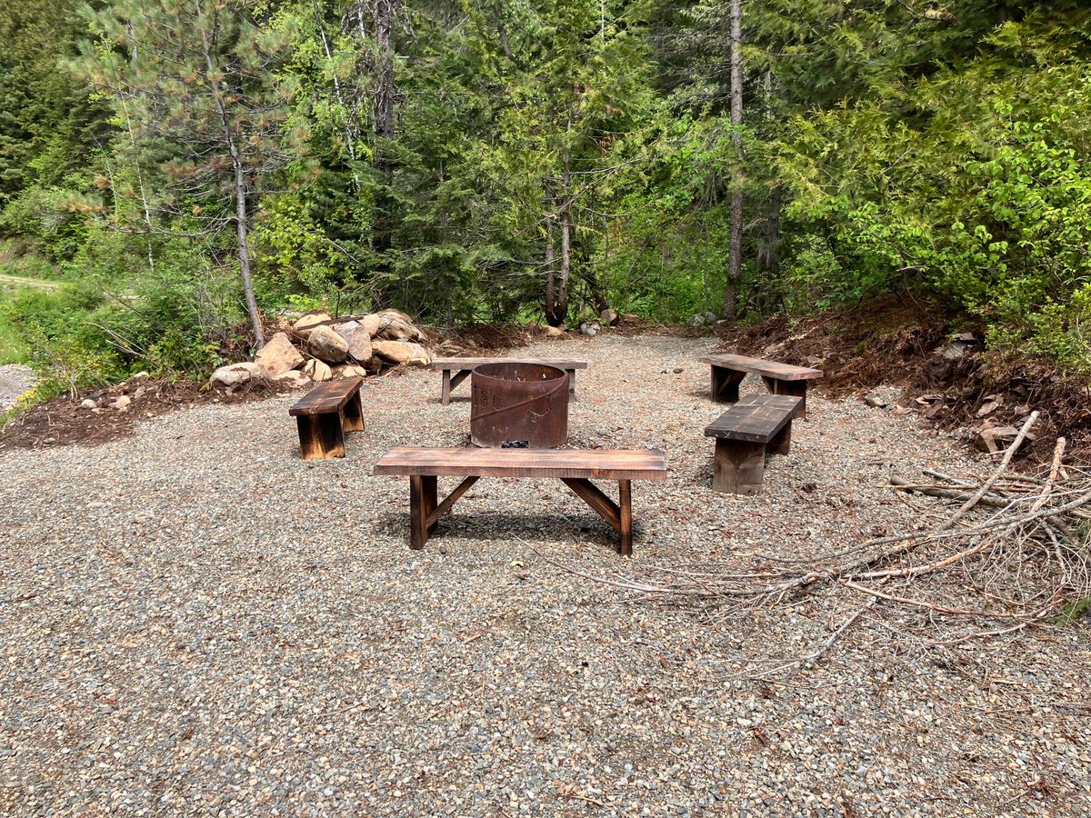 The beginnings of the landscaping of the meeting area
