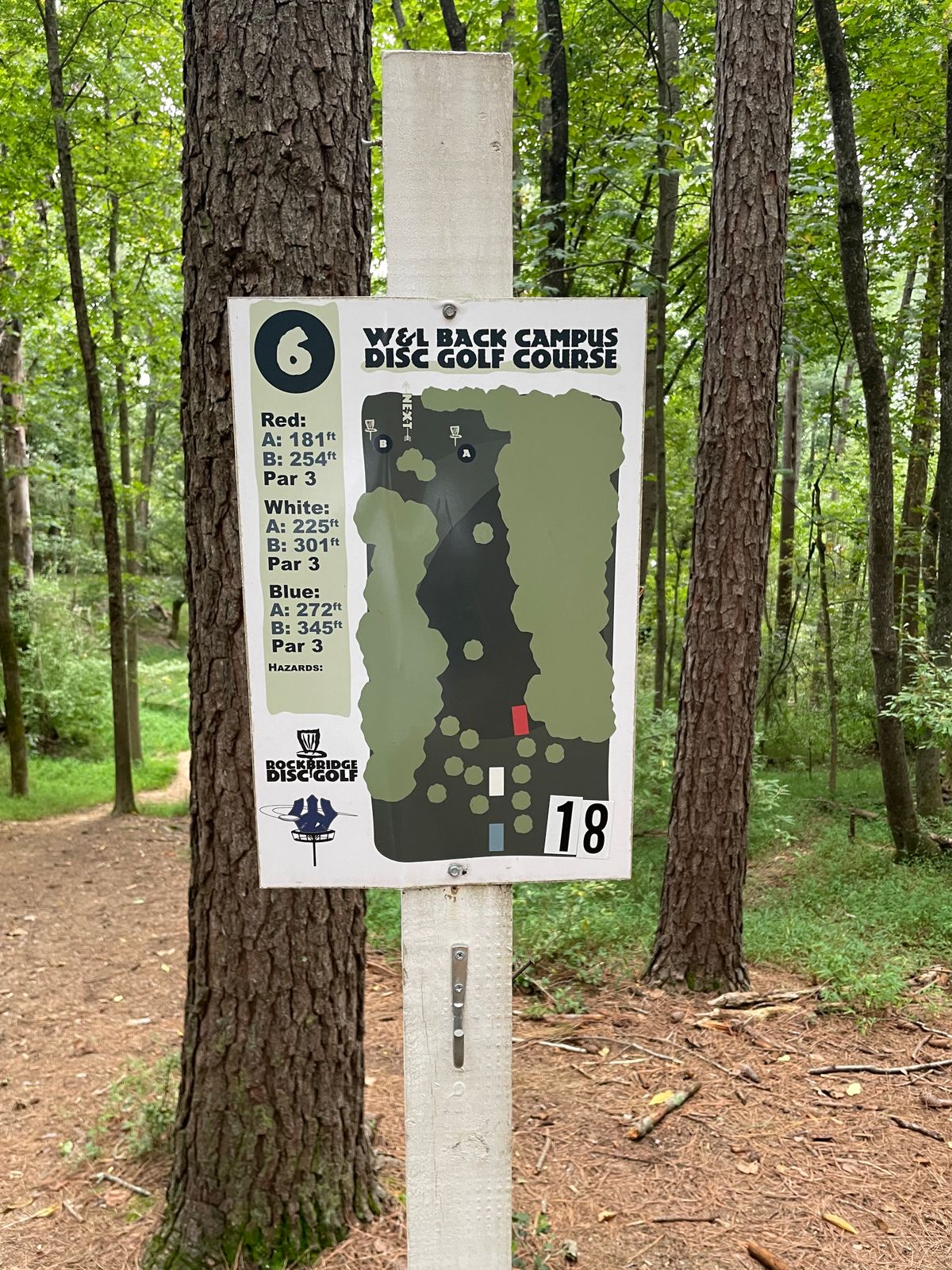 Teepad marker for fairway 6