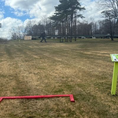 Look at hole 2 from tee pad