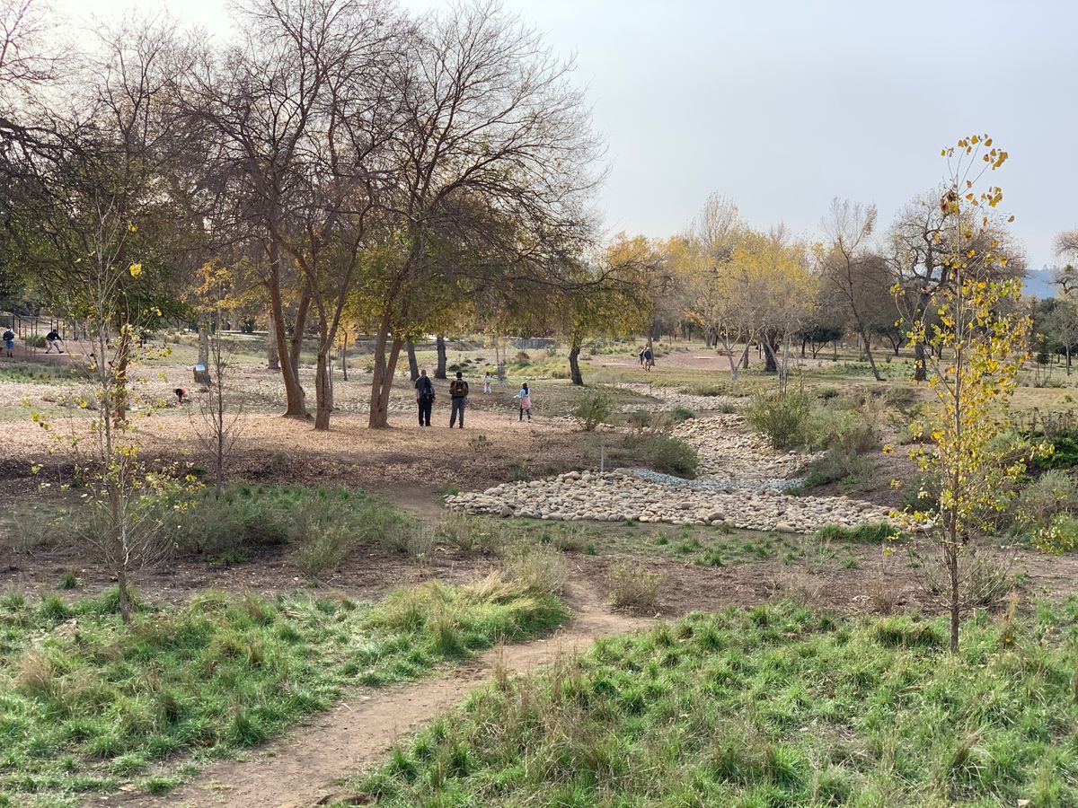 5 winds along this stream bed.