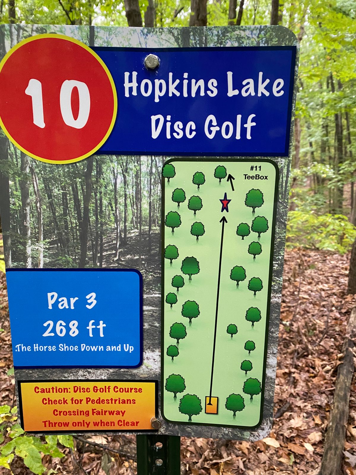 Hole 10 Tee Sign.