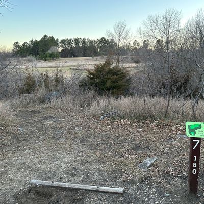 Hole 7 has a short carry over trees/ruff , then it makes a sharp dog leg to to the right .