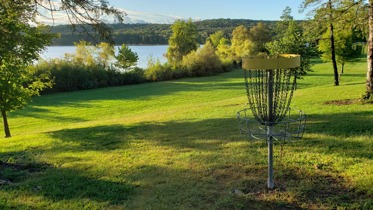 Hole 3 basket great view!
