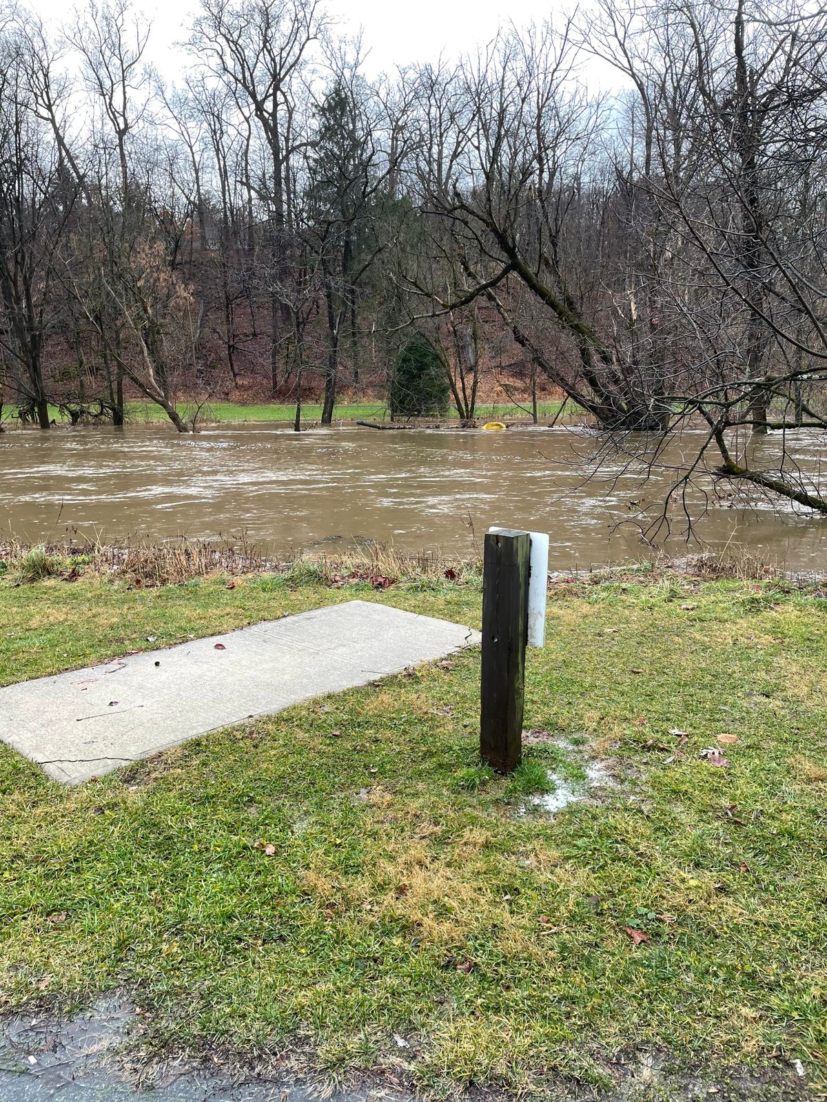 Flooding behind 15 tee pad