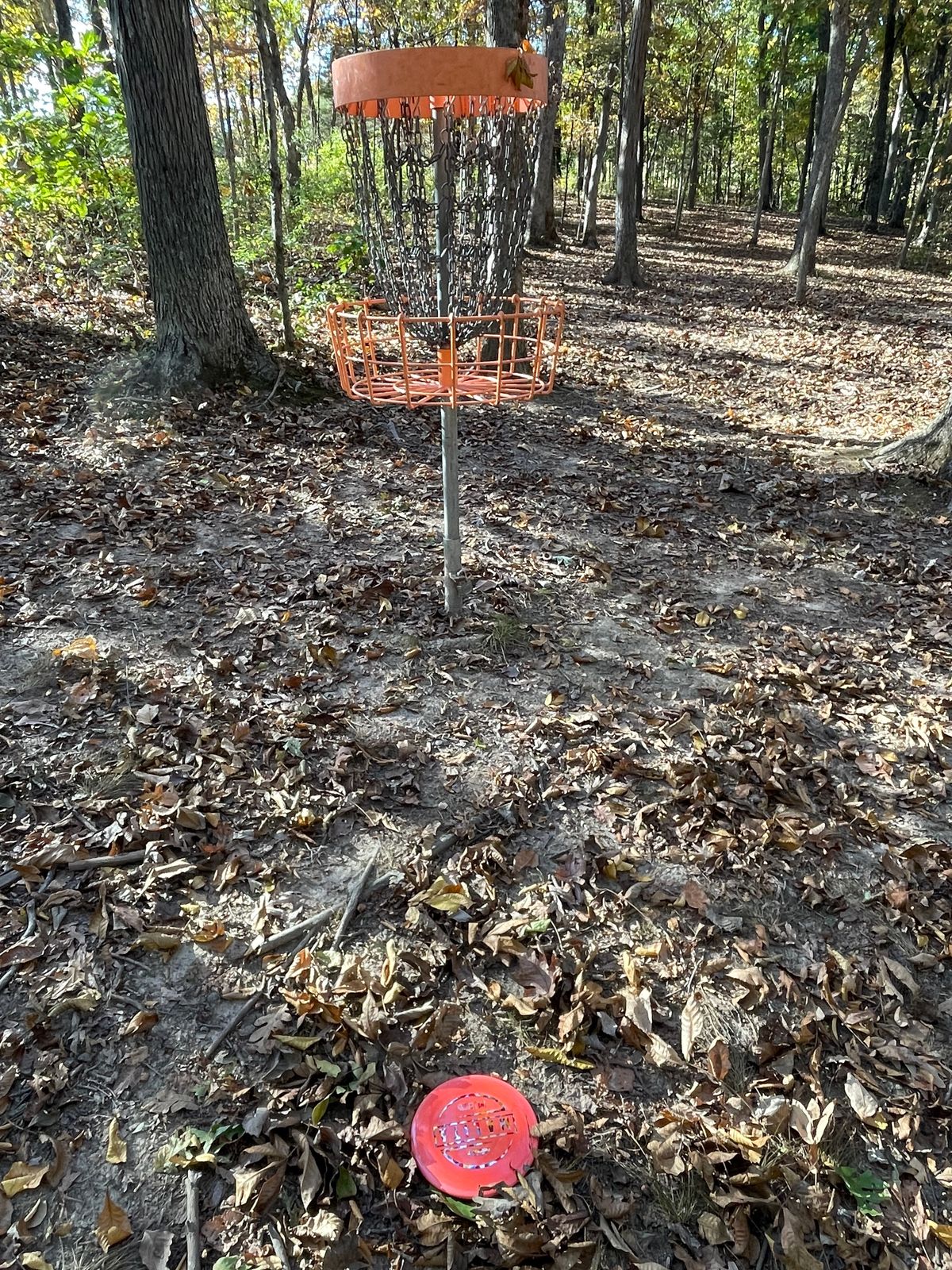 Parked for birdie attempt. Hole 4