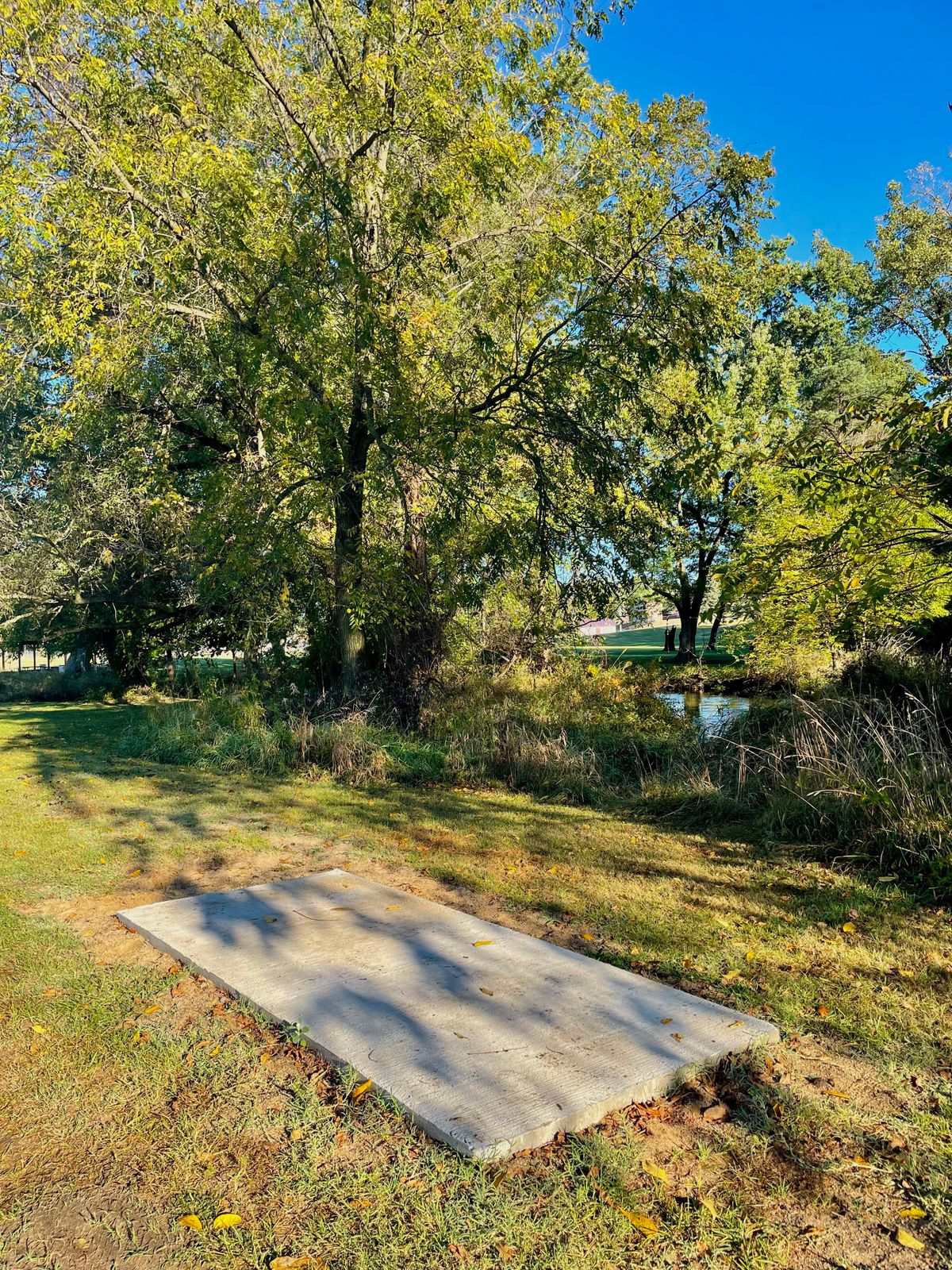 Buckshot Disc Golf Course is located next to McCoy Creek in Buchanan
