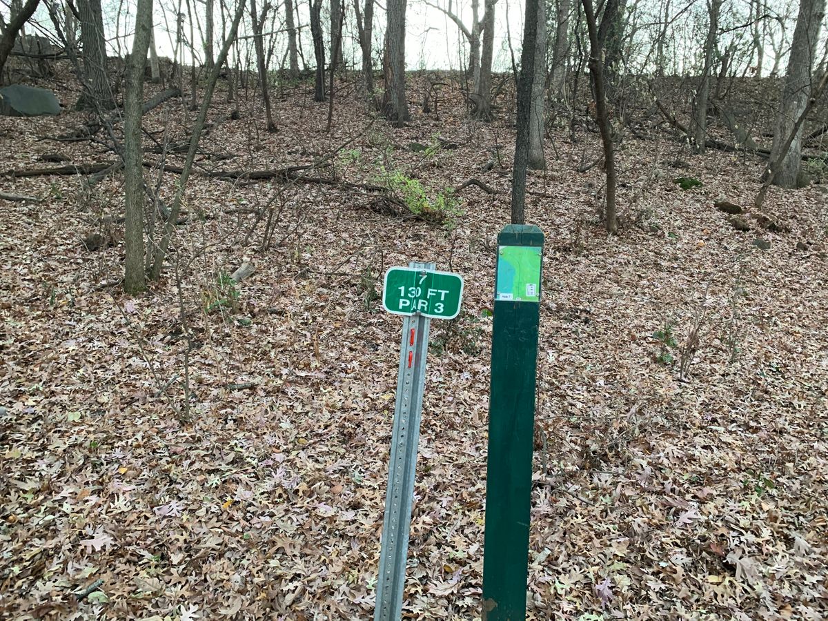 Hole 7 signage/map.