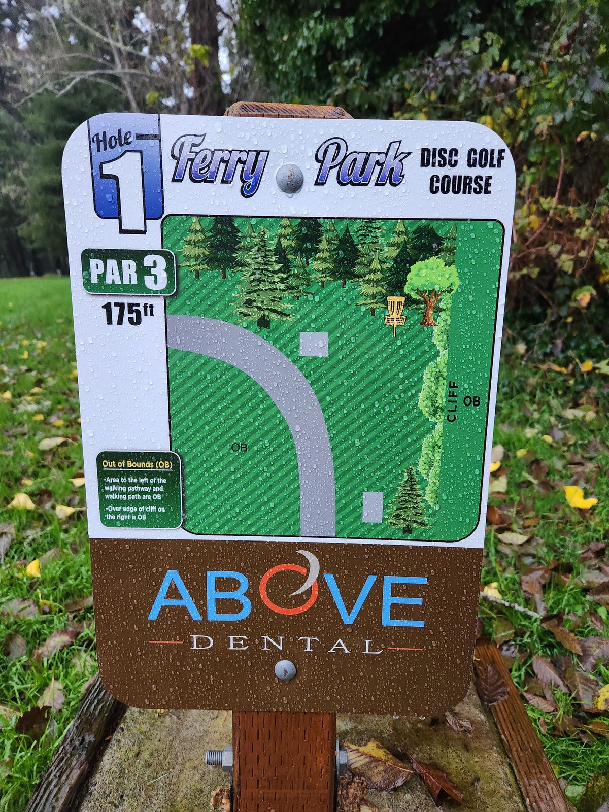 Hole 1 Tee Sign