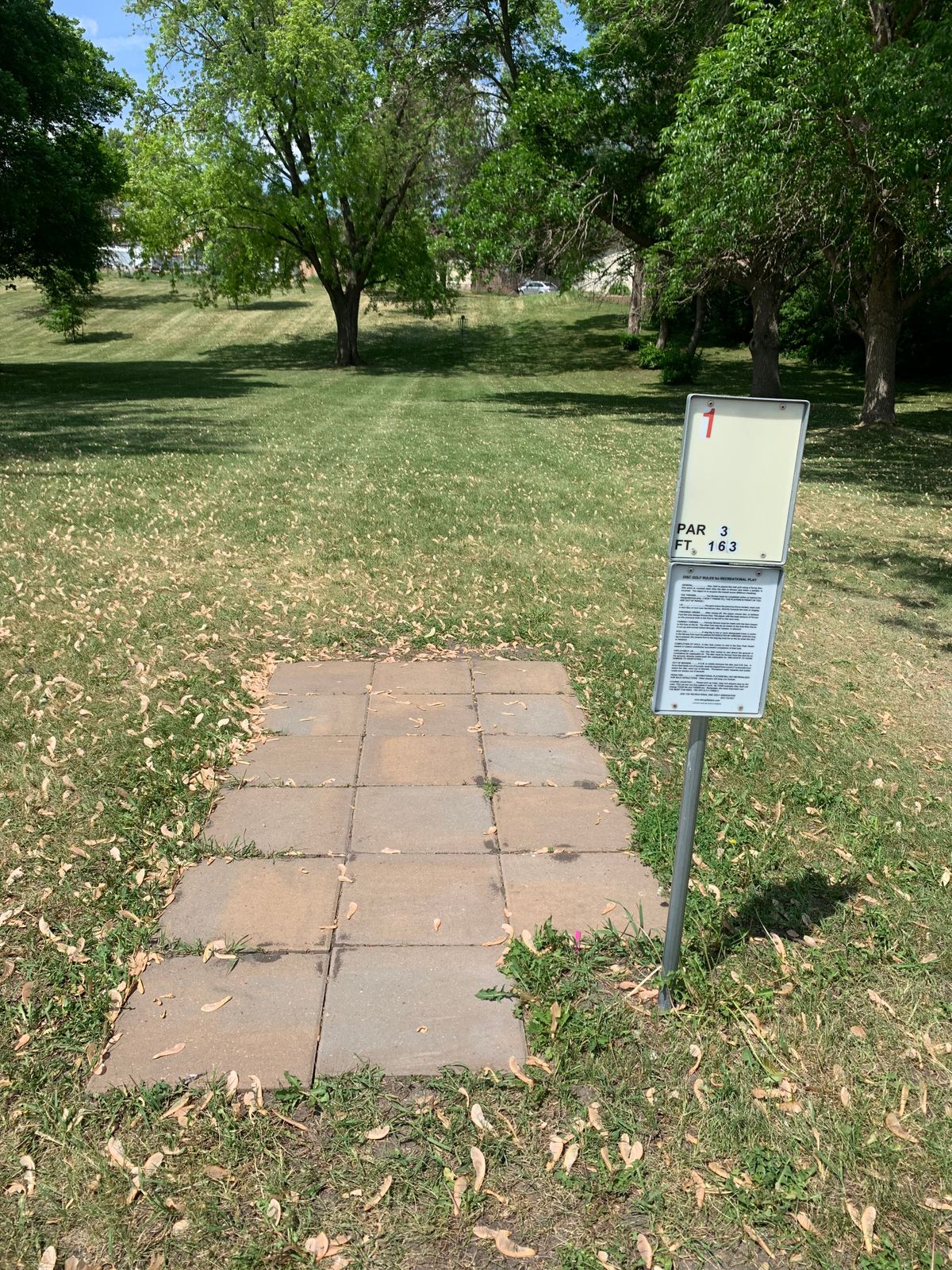 Hole 1 tee pad
