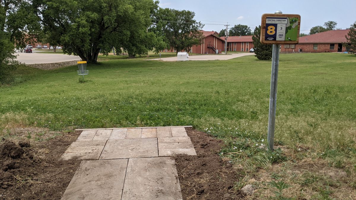 Newly installed (6/25/21) tee pad for hole 8!