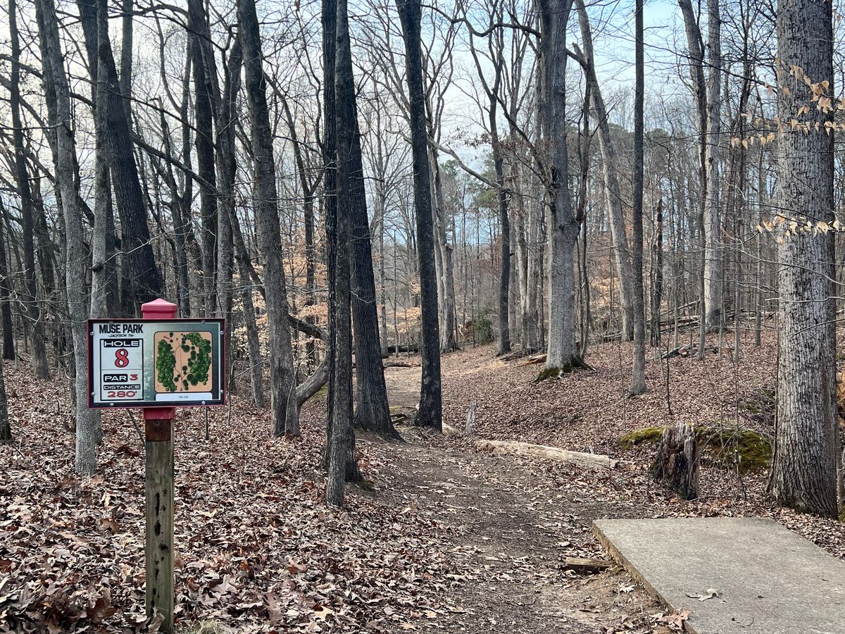 New tee sign, and pad has been leveled.