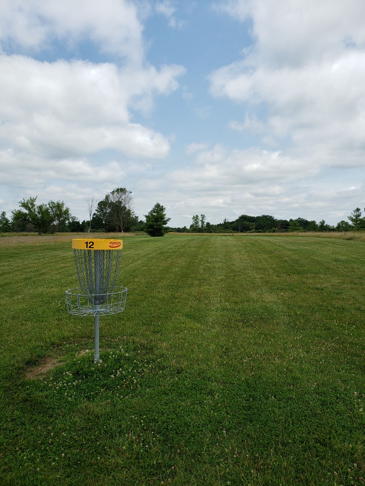 #12 Basket facing back down Fairway toward #12 Tee-Pad.