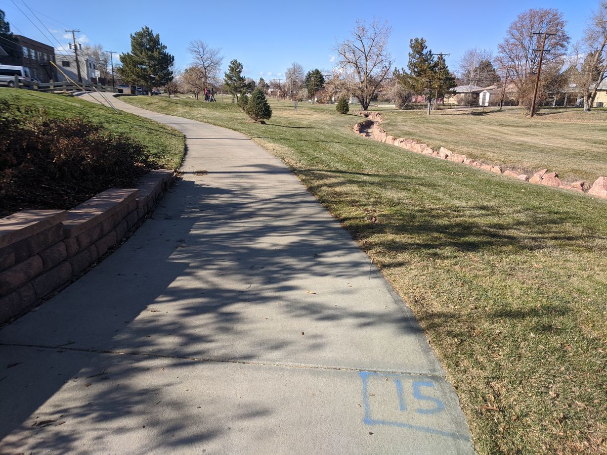 Hole 15 tee just west of the bathrooms.