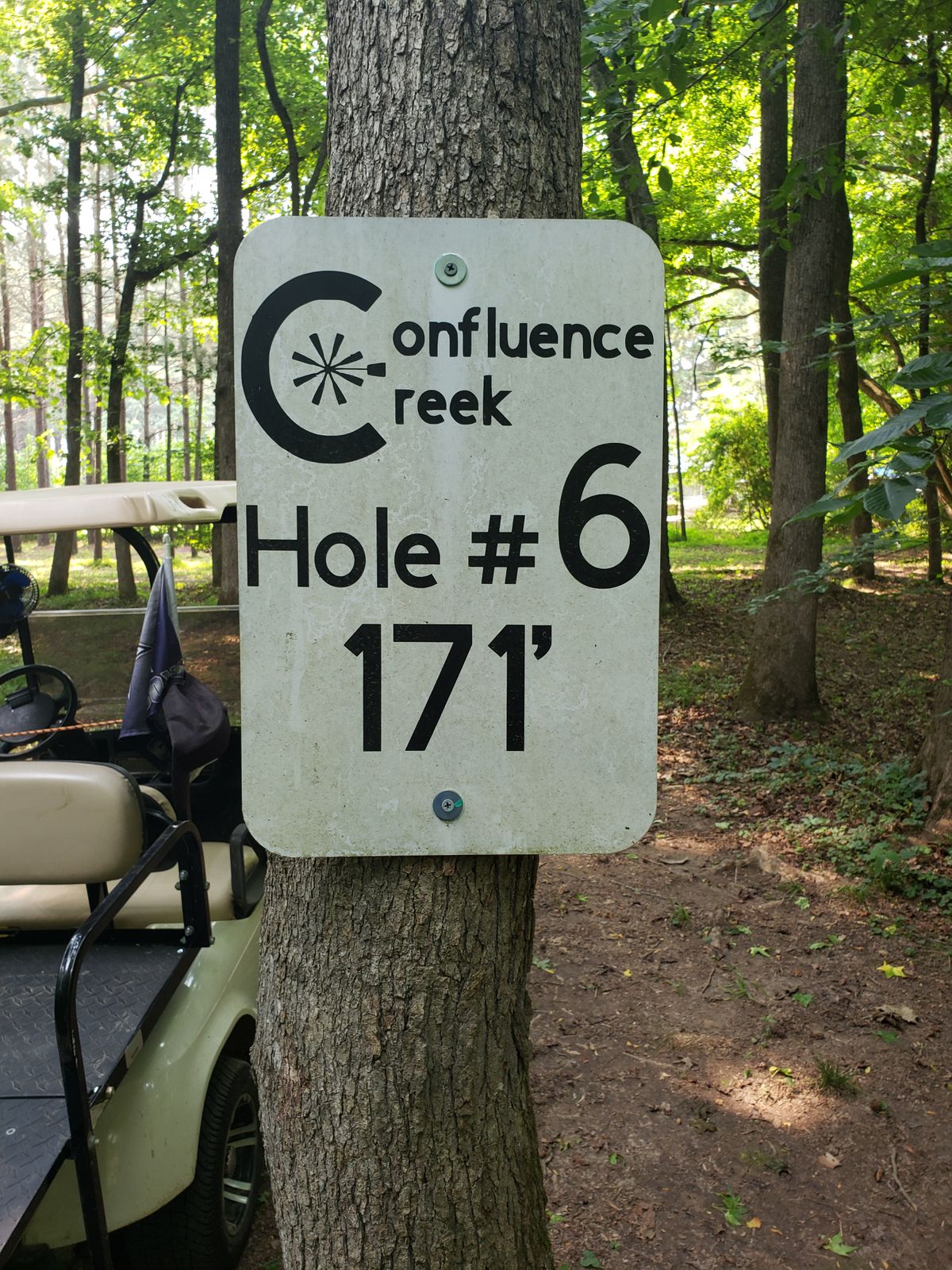 Hole 6 tee sign