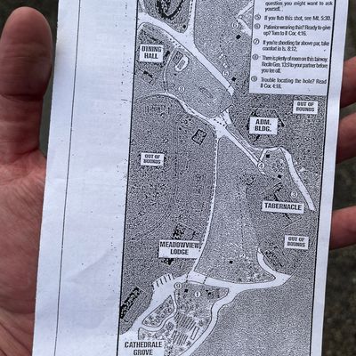 Course map. The squares are the baskets
