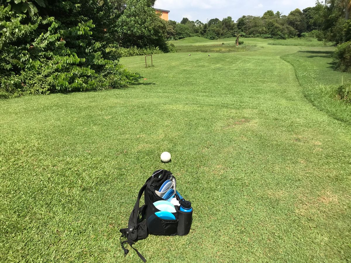 Tee at hole 4/13. Very nice but difficult hole.
