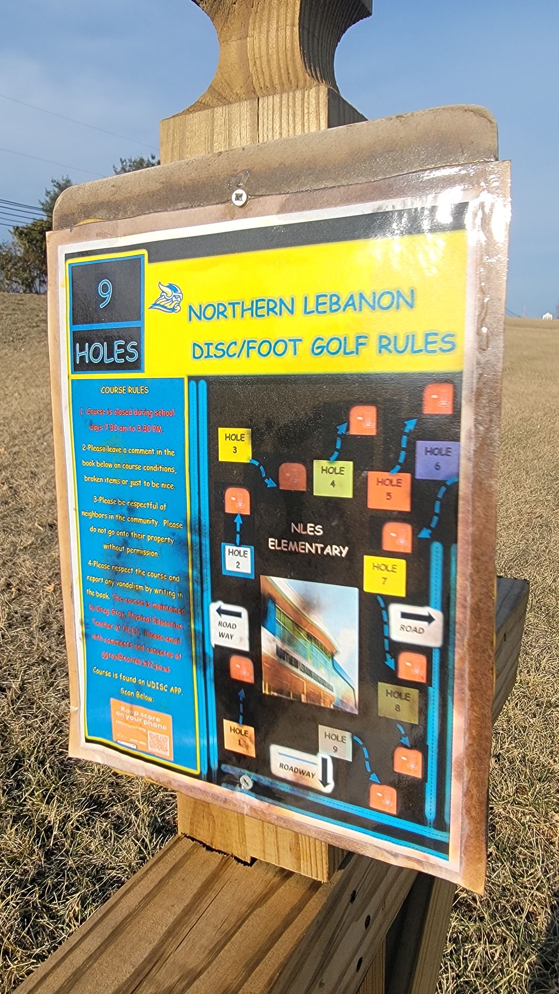 Main Sign for the Course