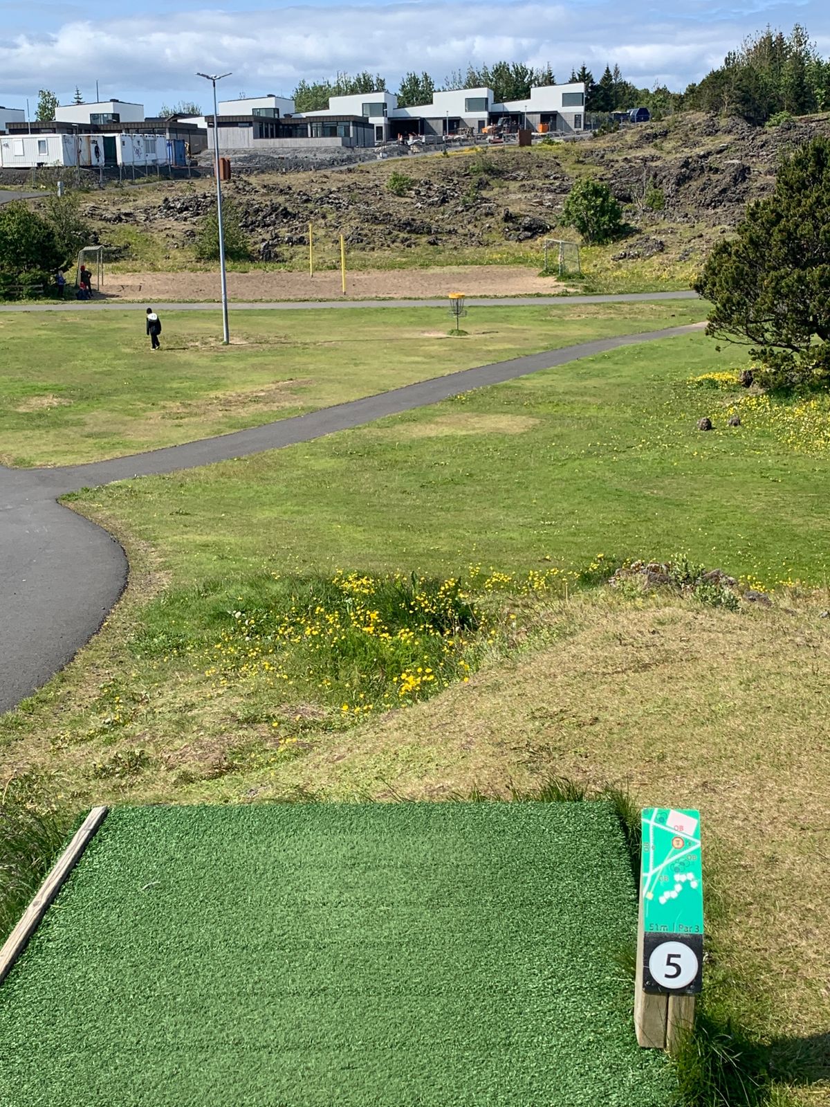 Tee pad and fairway hole 5