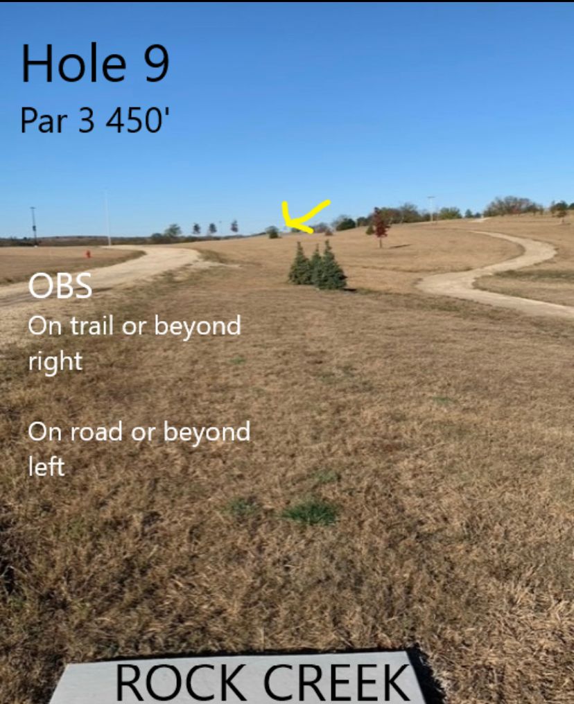Hole 9 short tee sign
