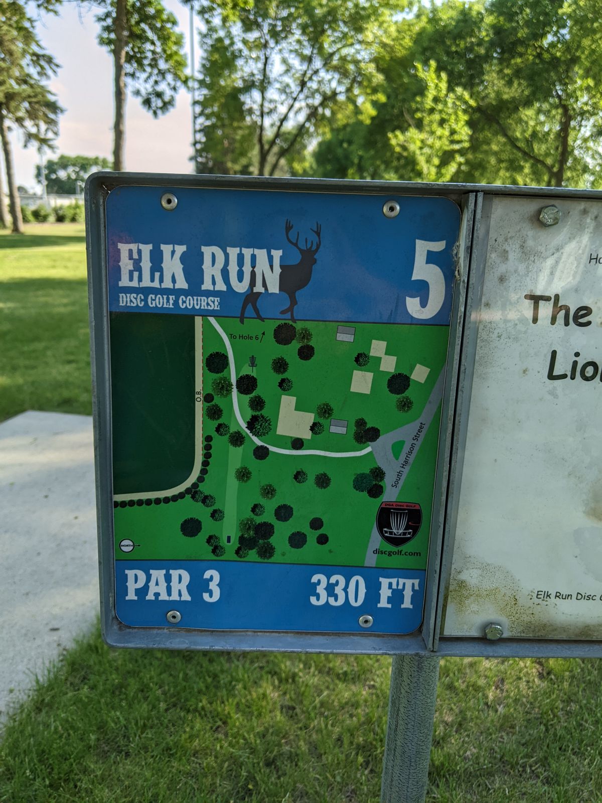 Hole 5 sign