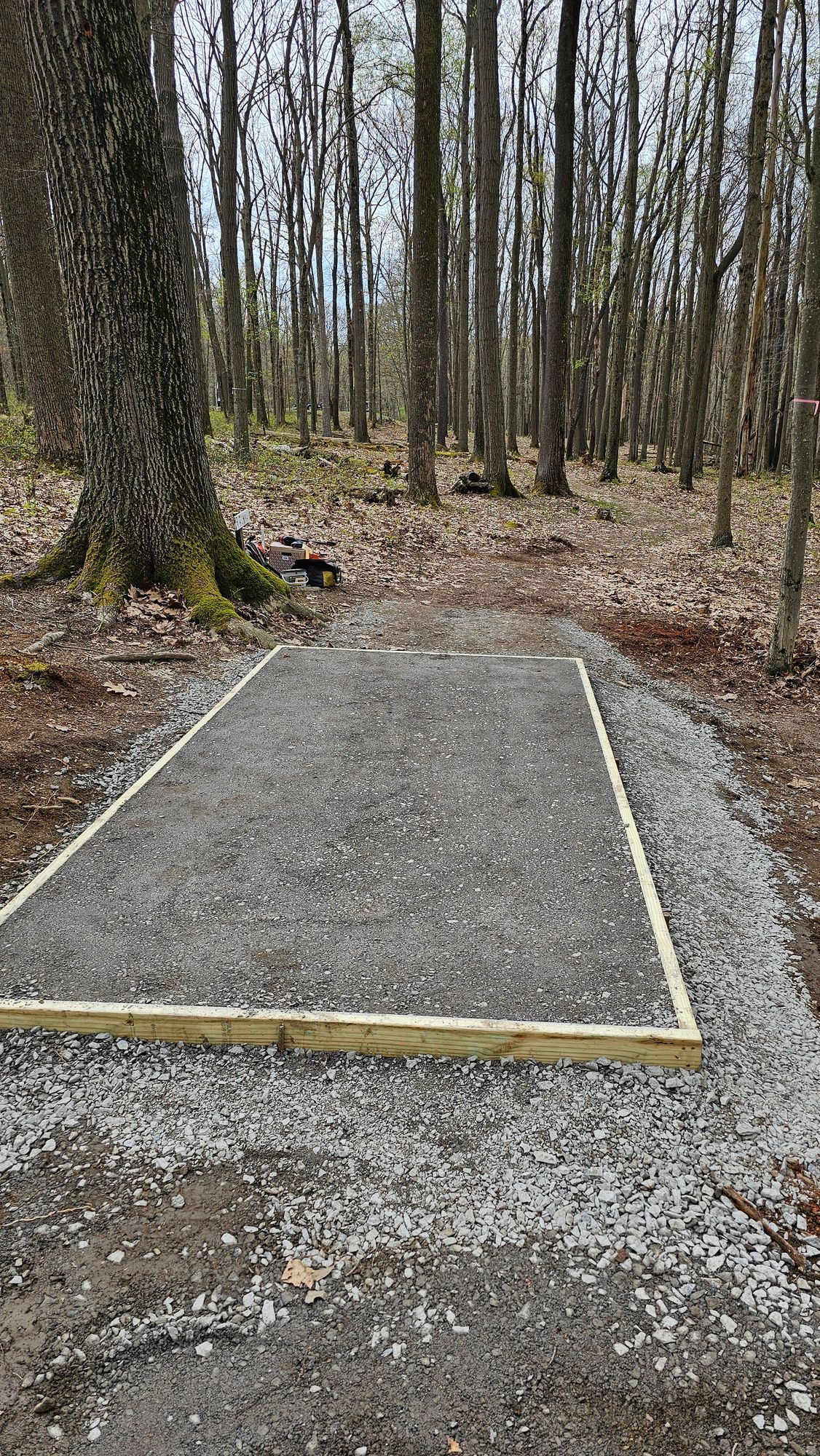 9 White Tee with base material. Turf to be installed this fall.