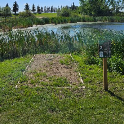 Hole 3 White tee looking across pond