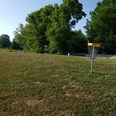 Two putting practice baskets.